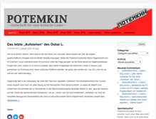 Tablet Screenshot of potemkin-zeitschrift.de